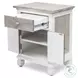 Island Haven Dapple Grey and Blanc 1 Drawer and 2 Door Nightstand with USB Charging