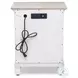 Island Haven Dapple Grey and Blanc 1 Drawer and 2 Door Nightstand with USB Charging
