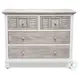 Island Haven Dapple Grey and Blanc 4 Drawer Chest