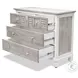 Island Haven Dapple Grey and Blanc 4 Drawer Chest