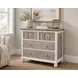 Island Haven Dapple Grey and Blanc 4 Drawer Chest