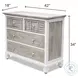 Island Haven Dapple Grey and Blanc 4 Drawer Chest