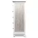 Island Haven Dapple Grey and Blanc 5 Drawer Chest