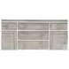Island Haven Dapple Grey and Blanc 6 Drawer and 2 Door Dresser