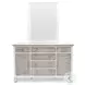 Island Haven Dapple Grey and Blanc 6 Drawer and 2 Door Dresser