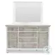 Island Haven Dapple Grey and Blanc 6 Drawer and 2 Door Dresser