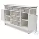 Island Haven Dapple Grey and Blanc 6 Drawer and 2 Door Dresser