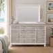 Island Haven White Rectangular Dresser Mirror