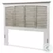 Island Haven Dapple Grey and Blanc Queen Headboard