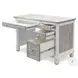 Island Haven Dapple Grey and Blanc 48" Desk and Chair Set