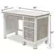Island Haven Dapple Grey and Blanc 48" Desk and Chair Set