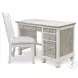 Island Haven Dapple Grey and Blanc 48" Desk and Chair Set