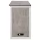 Islamorada Dapple Gray and Blanc Queen Storage Cabinet Bed with Mattress and USB Charging