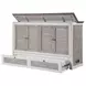 Islamorada Dapple Gray and Blanc Queen Storage Cabinet Bed with Mattress and USB Charging