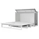 Islamorada Dapple Gray and Blanc Queen Storage Cabinet Bed with Mattress and USB Charging