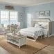Islamorada Dapple Gray and Blanc Queen Storage Cabinet Bed with Mattress and USB Charging