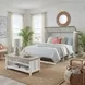Islamorada Dapple Gray and Blanc Queen Storage Cabinet Bed with Mattress and USB Charging