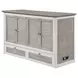 Islamorada Dapple Gray and Blanc Queen Storage Cabinet Bed with Mattress and USB Charging