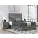 Urbanoore Brown Gray Queen Panel Bed with Storage