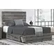 Urbanoore Brown Gray Queen Panel Bed with Storage