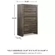 Juararo Dark Brown Five Drawer Chest