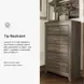 Juararo Dark Brown Five Drawer Chest