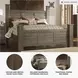 Juararo Dark Brown King Poster Bed