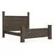 Juararo Dark Brown King Poster Bed