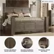 Juararo Dark Brown California King Poster Bed