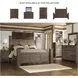 Juararo Dark Brown California King Poster Bed