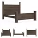Juararo Dark Brown California King Poster Bed