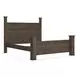 Juararo Dark Brown California King Poster Bed
