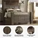 Juararo Dark Brown Queen Poster Bed