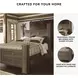 Juararo Dark Brown Queen Poster Bed