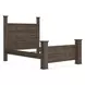 Juararo Dark Brown Queen Poster Bed