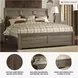Juararo Dark Brown King Panel Bed