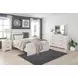 Stelsie White 6 Drawer Dresser and Rectangular Mirror