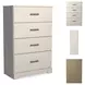 Stelsie White 4 Drawer Chest