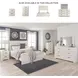 Stelsie White Queen Panel Bed