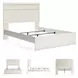 Stelsie White Queen Panel Bed