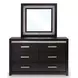 Shoralli Black Panel Bedroom Set with LED