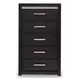 Shoralli Black Panel Bedroom Set with LED