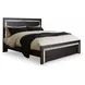 Shoralli Black King Panel Bed with LED