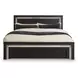 Shoralli Black King Panel Bed with LED