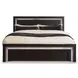 Shoralli Black Queen Panel Bed with LED