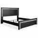 Shoralli Black King Panel Bed with LED