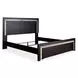 Shoralli Black Queen Panel Bed with LED
