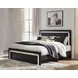 Shoralli Black King Panel Bed with LED