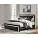 Shoralli Black Panel Bedroom Set with LED