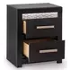 Shoralli Black Panel Bedroom Set with LED